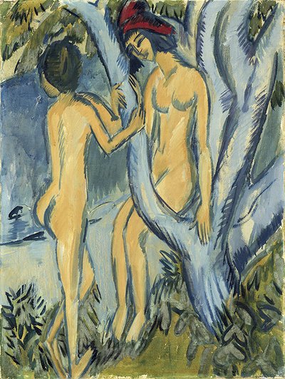 Desnudos junto a un árbol de Ernst Ludwig Kirchner